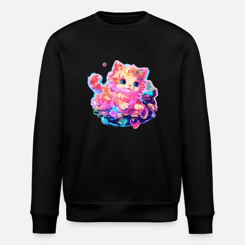 Chat - illustration - Sweat bio ROLLER Stanley/Stella Unisexe - noir