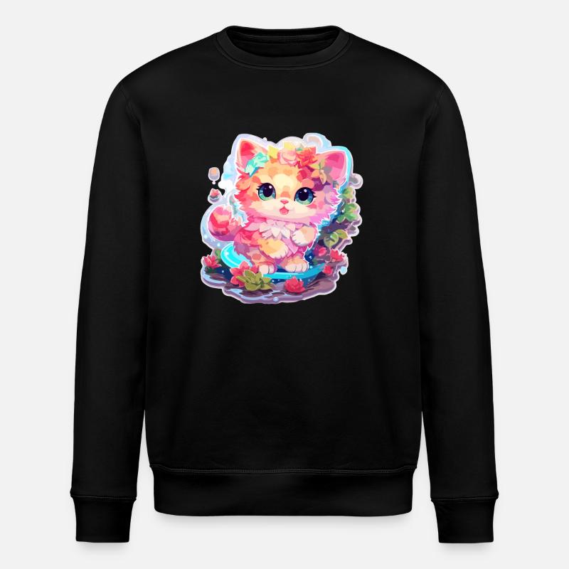 Chat - illustration - Sweat bio ROLLER Stanley/Stella Unisexe - noir