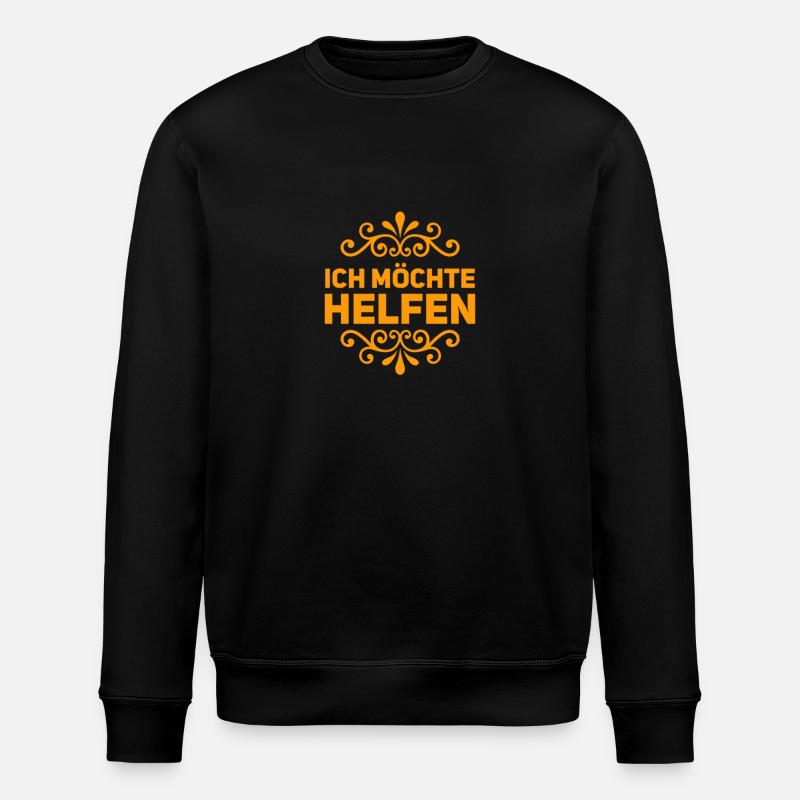 ich möchte helfen - Stanley/Stella Unisex Bio-Sweatshirt ROLLER - Schwarz