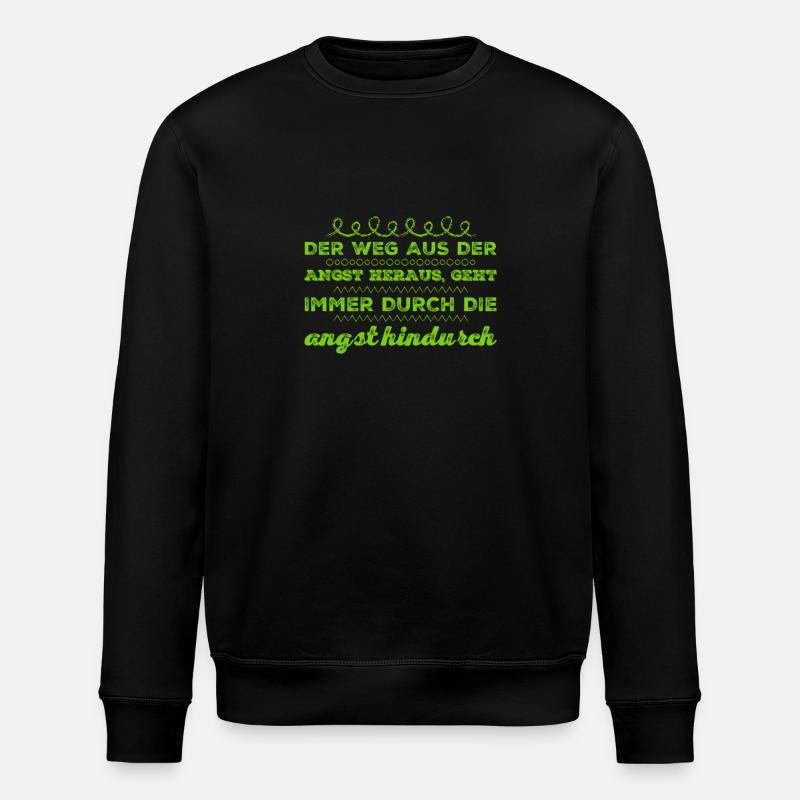 stell dich deiner Angst - Stanley/Stella Unisex Bio-Sweatshirt ROLLER - Schwarz