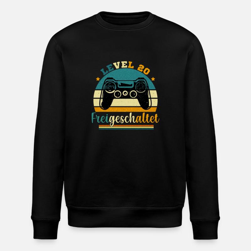 Level 20 Freigeschaltet - Stanley/Stella Unisex Bio-Sweatshirt ROLLER - Schwarz