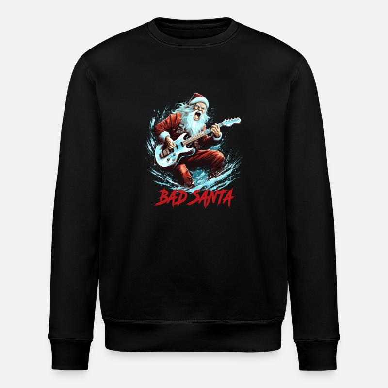BAD SANTA - Stanley/Stella Unisex Bio-Sweatshirt ROLLER - Schwarz