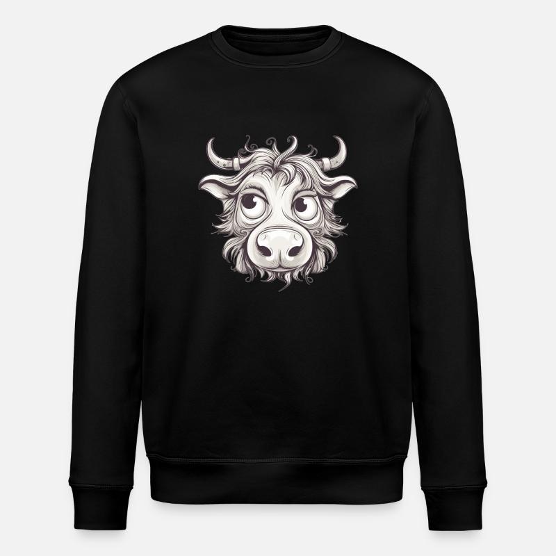 Kuh - Stanley/Stella Unisex Bio-Sweatshirt ROLLER - Schwarz