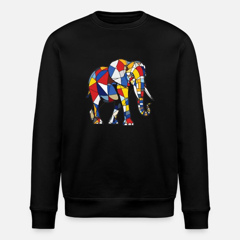 Elefant - Stanley/Stella Unisex Bio-Sweatshirt ROLLER - Schwarz