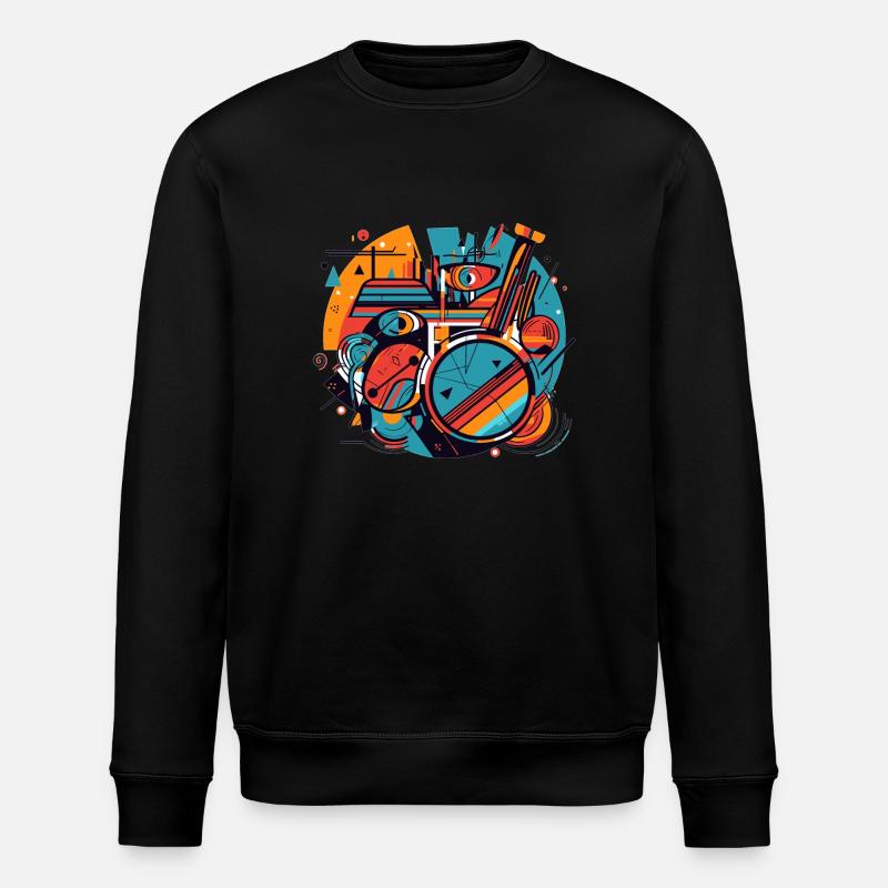 Drums Schlagzeug - Stanley/Stella Unisex Bio-Sweatshirt ROLLER - Schwarz