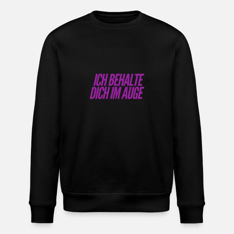 ich beobachte dich - Stanley/Stella Unisex Bio-Sweatshirt ROLLER - Schwarz