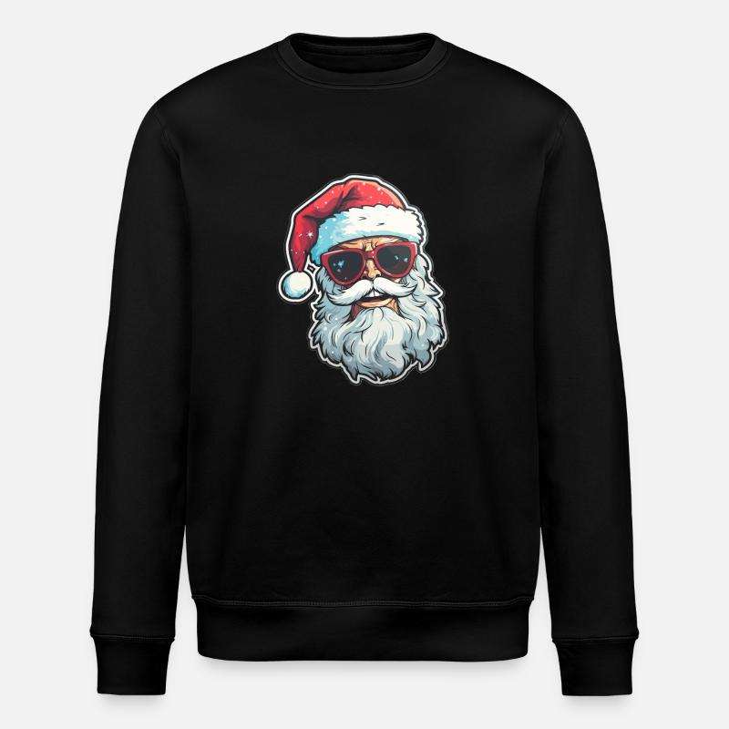 Weihnachtsmann - Illustration - Stanley/Stella Unisex Bio-Sweatshirt ROLLER - Schwarz