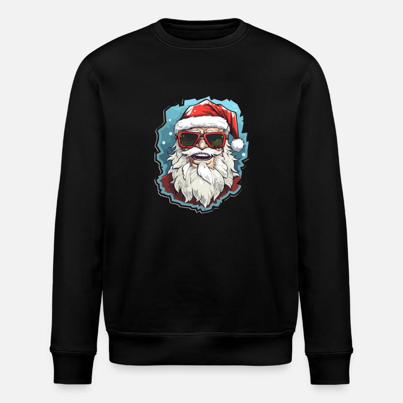 Weihnachtsmann - Illustration - Stanley/Stella Unisex Bio-Sweatshirt ROLLER - Schwarz