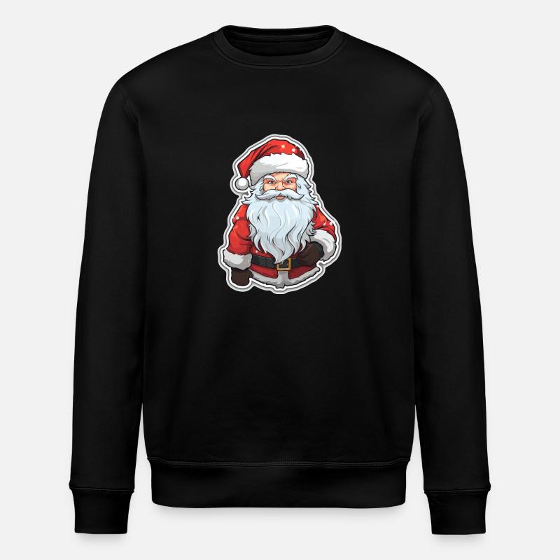Santa Claus - illustration - Stanley/Stella ROLLER Unisex Organic Sweatshirt - black