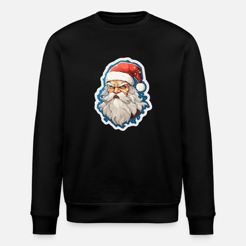 Santa Claus - illustration - Stanley/Stella ROLLER Unisex Organic Sweatshirt - black
