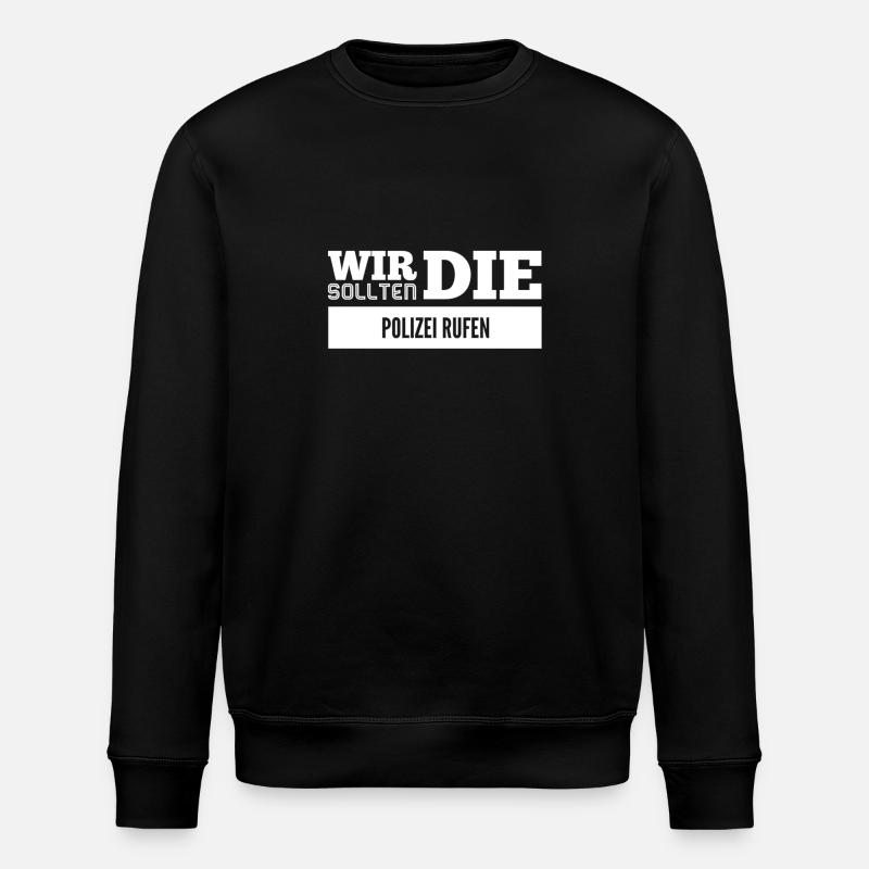 die Polizei kann helfen - Stanley/Stella Unisex Bio-Sweatshirt ROLLER - Schwarz