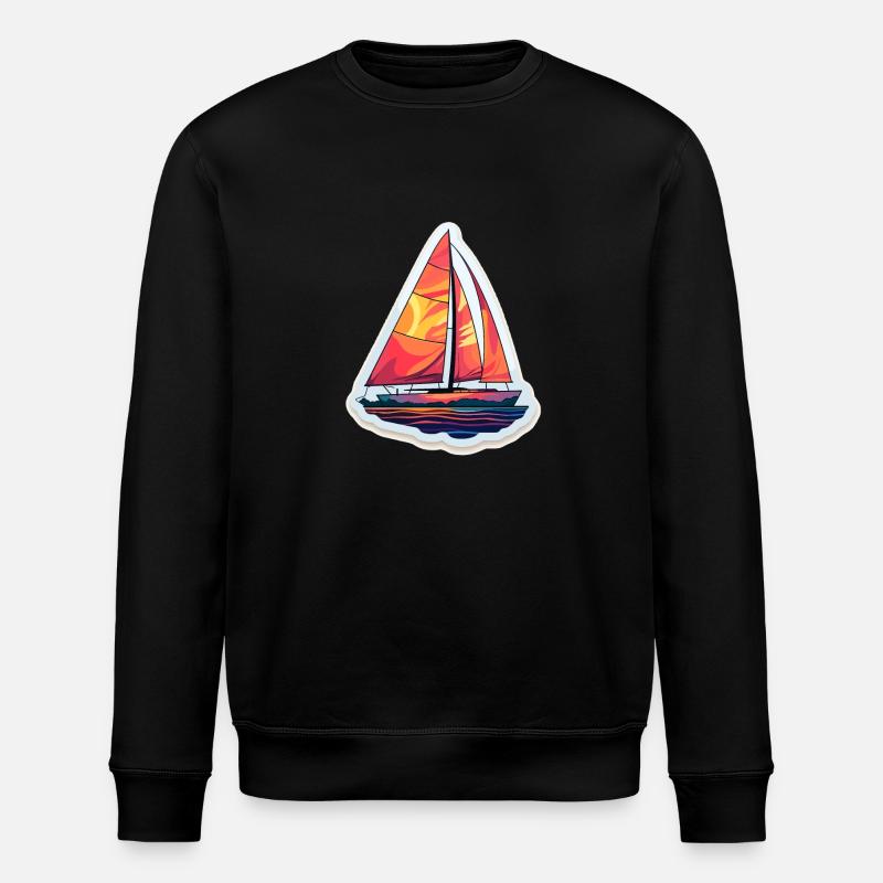Voilier - illustration - Sweat bio ROLLER Stanley/Stella Unisexe - noir