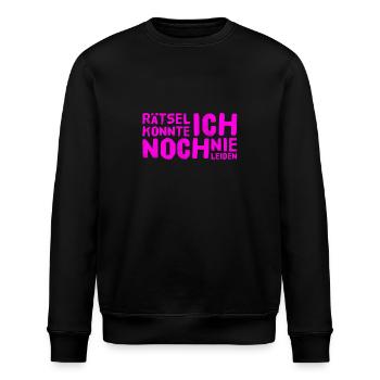 bloß keine Rätsel - Stanley/Stella Unisex Bio-Sweatshirt ROLLER - Schwarz - Vorne - Nik (191cm)
