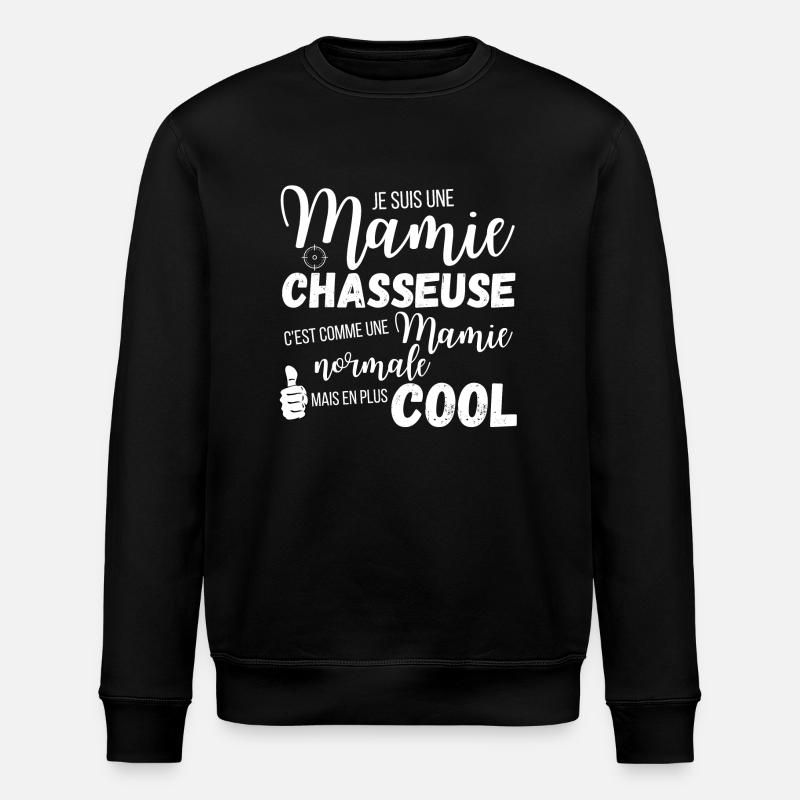 Mamie chasseuse - Sweat bio ROLLER Stanley/Stella Unisexe - noir