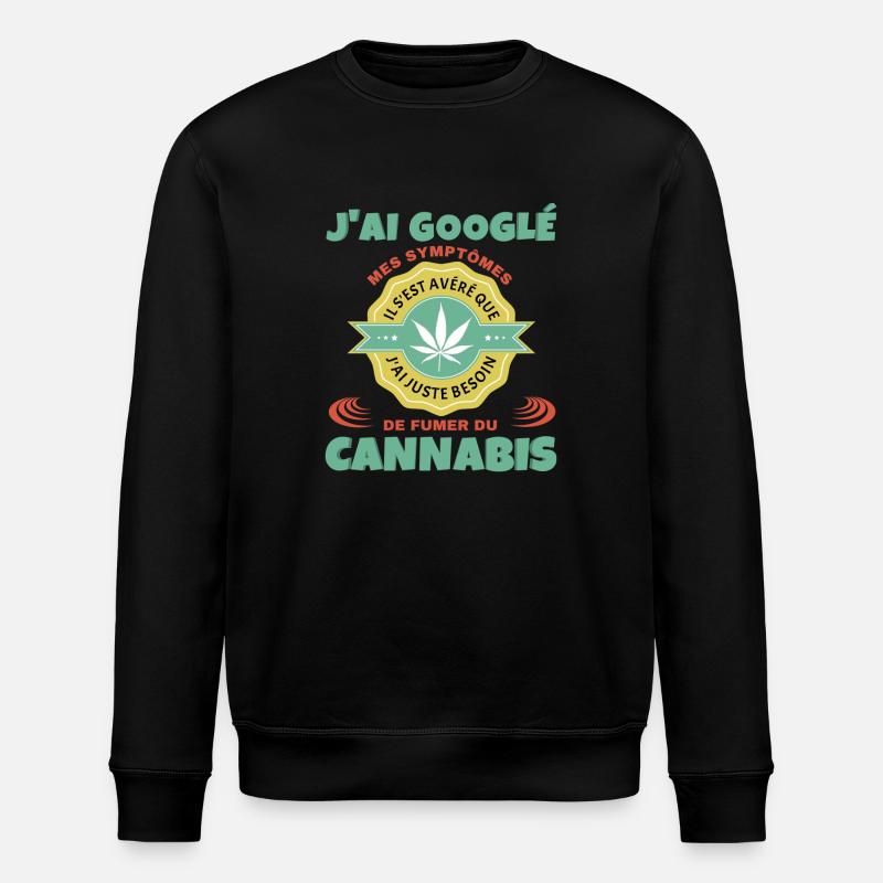 Cannabis - Sweat bio ROLLER Stanley/Stella Unisexe - noir