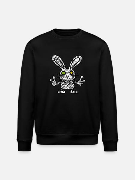 Cooler Hase - Stanley/Stella Unisex Bio-Sweatshirt ROLLER - Schwarz