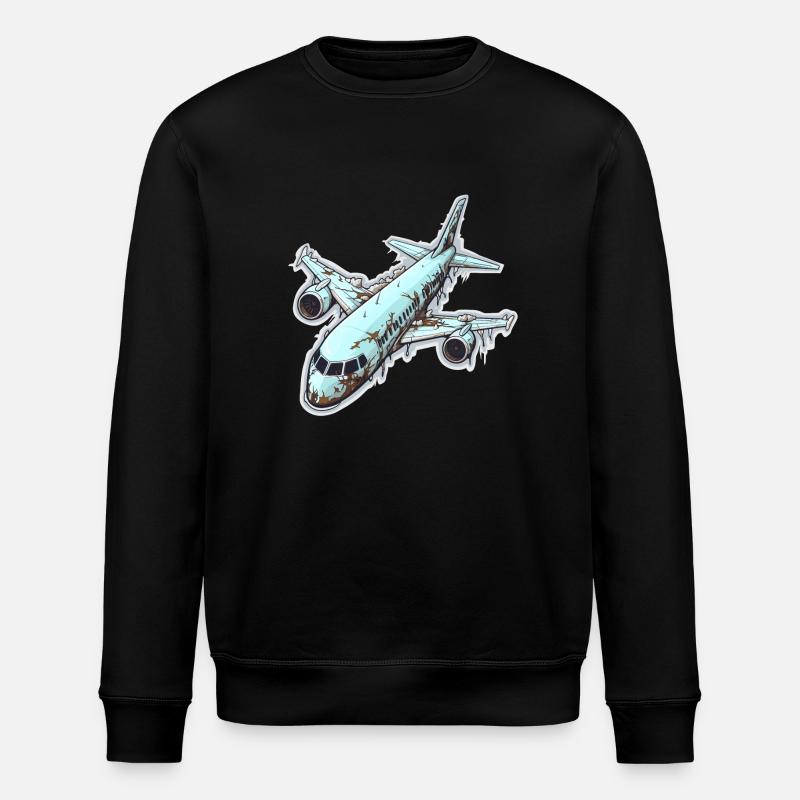 Avion - illustration - Sweat bio ROLLER Stanley/Stella Unisexe - noir