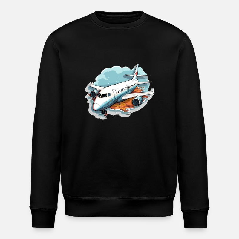 Avion - illustration - Sweat bio ROLLER Stanley/Stella Unisexe - noir