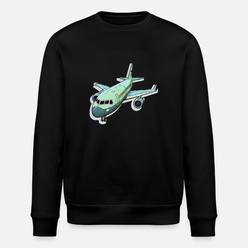 Avion - illustration - Sweat bio ROLLER Stanley/Stella Unisexe - noir