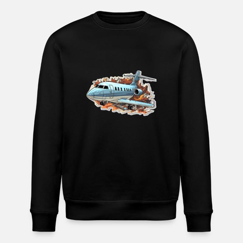 Avion - illustration - Sweat bio ROLLER Stanley/Stella Unisexe - noir