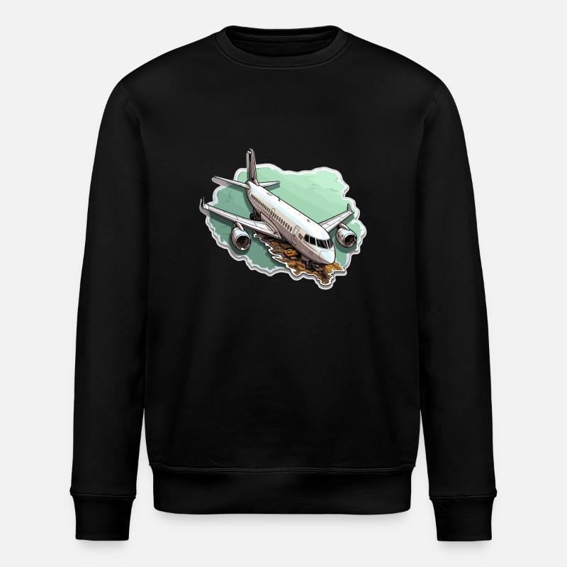 Avion - illustration - Sweat bio ROLLER Stanley/Stella Unisexe - noir