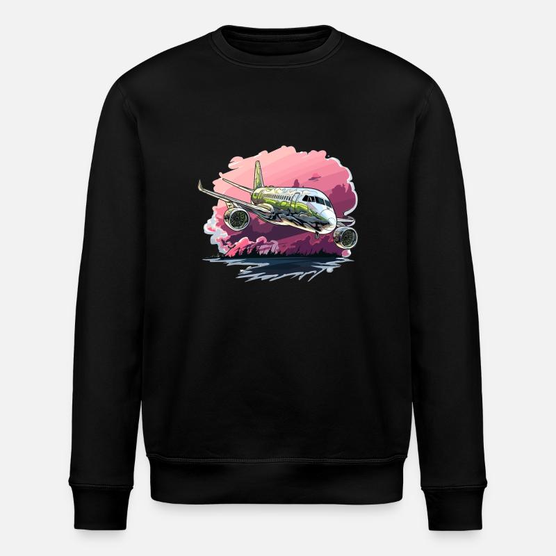 Avion - illustration - Sweat bio ROLLER Stanley/Stella Unisexe - noir
