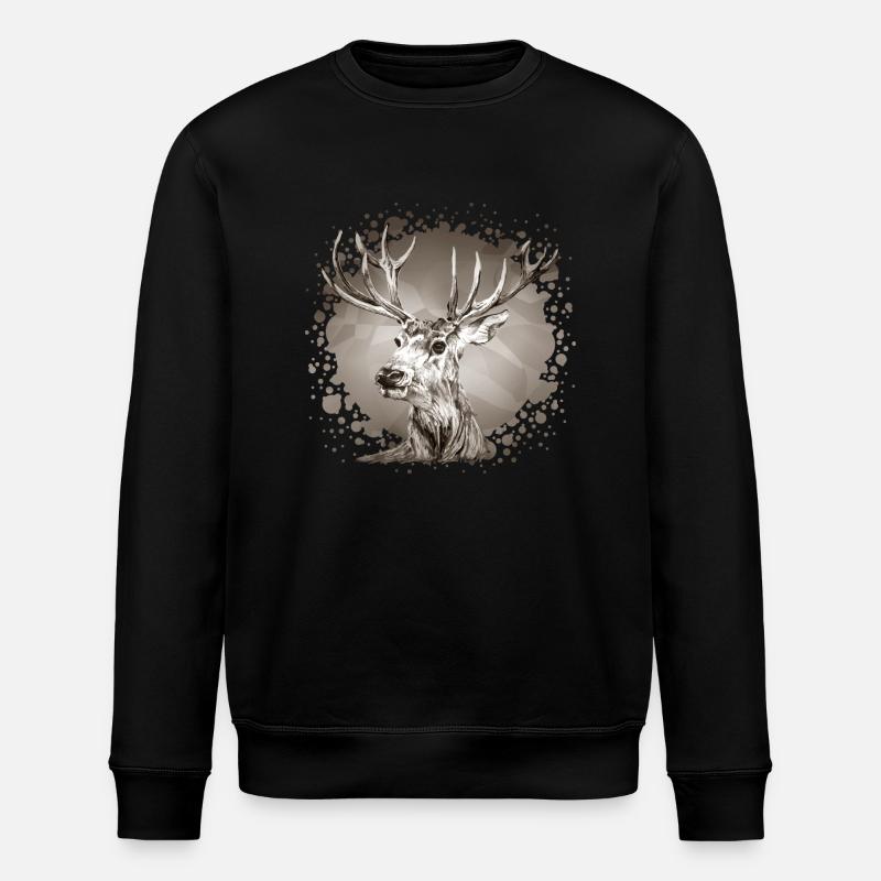 Hirsch - Stanley/Stella Unisex Bio-Sweatshirt ROLLER - Schwarz