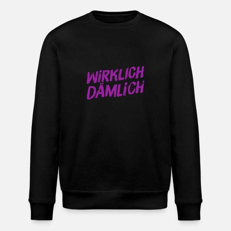 richtig dämlich - Stanley/Stella Unisex Bio-Sweatshirt ROLLER - Schwarz