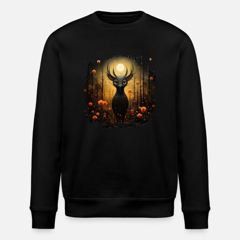 Süsses Rehkitz - Stanley/Stella Unisex Bio-Sweatshirt ROLLER - Schwarz