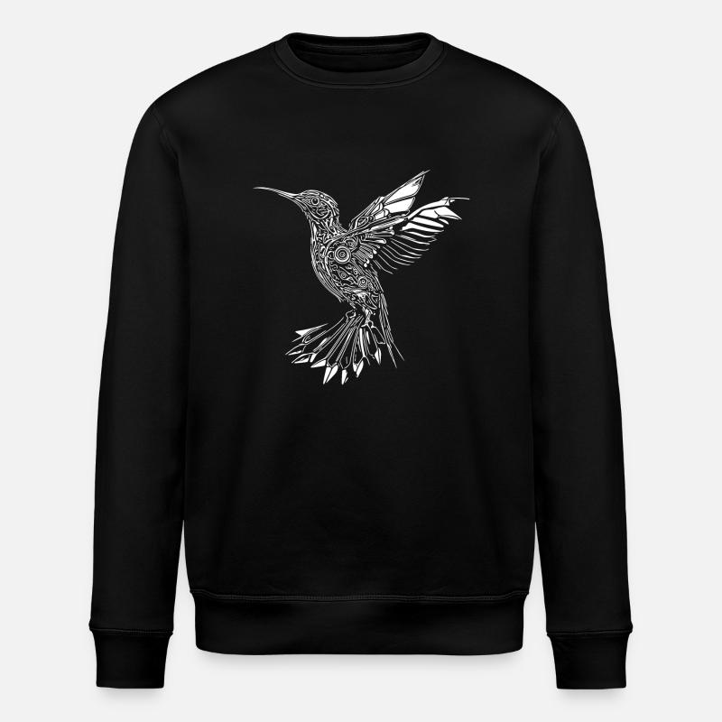 Colibri géométrique en vol - Sweat bio ROLLER Stanley/Stella Unisexe - noir