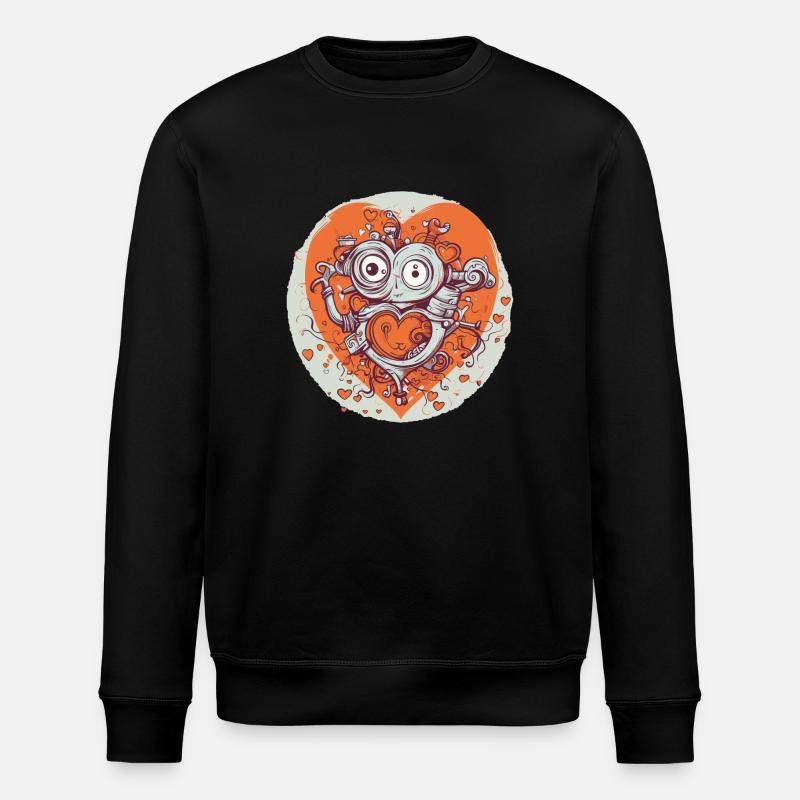Herz Liebe - Stanley/Stella Unisex Bio-Sweatshirt ROLLER - Schwarz
