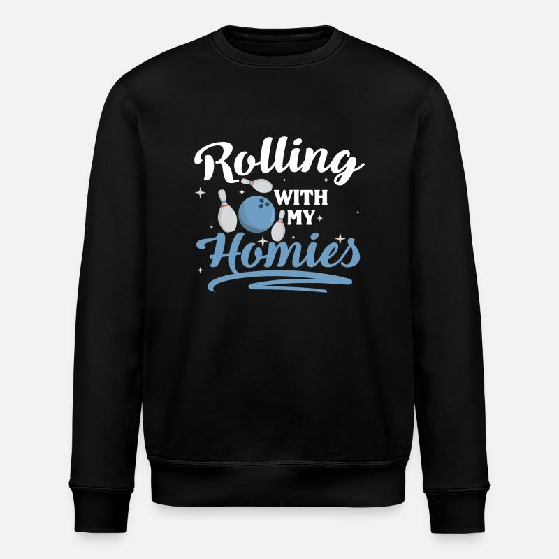 Bowling Hobby Spieler - Stanley/Stella Unisex Bio-Sweatshirt ROLLER - Schwarz