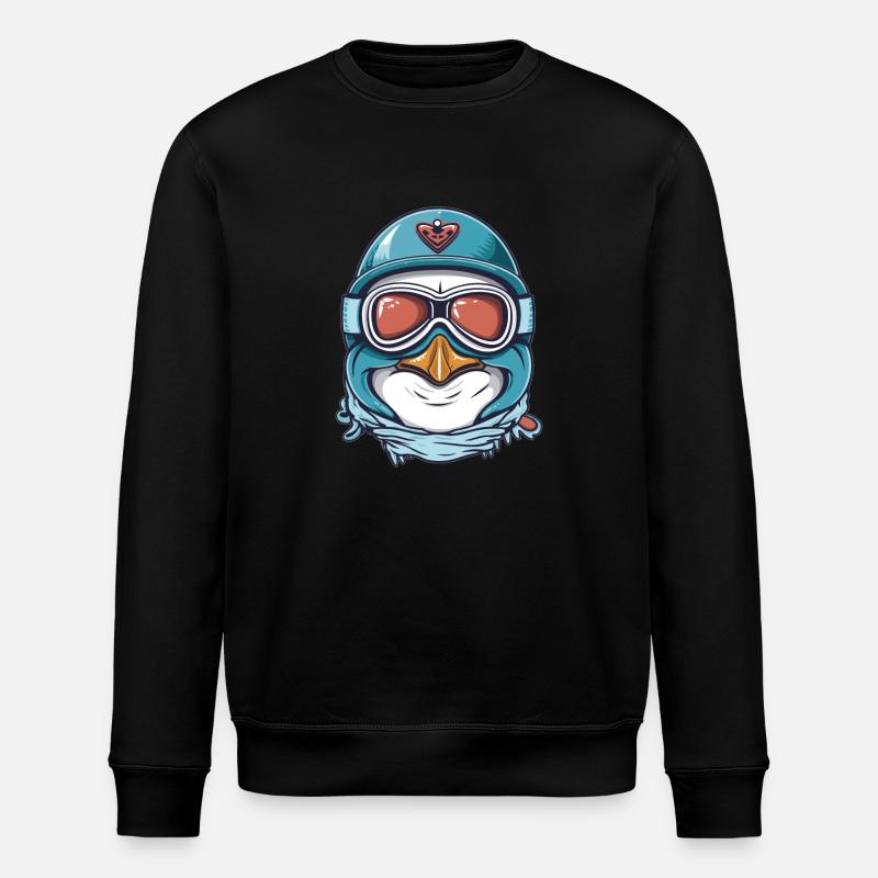 Pinguin Wintersport - Stanley/Stella Unisex Bio-Sweatshirt ROLLER - Schwarz