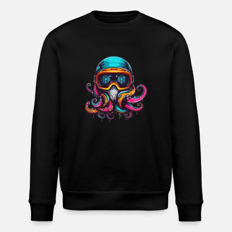 Octopus Wintersport - Stanley/Stella Unisex Bio-Sweatshirt ROLLER - Schwarz