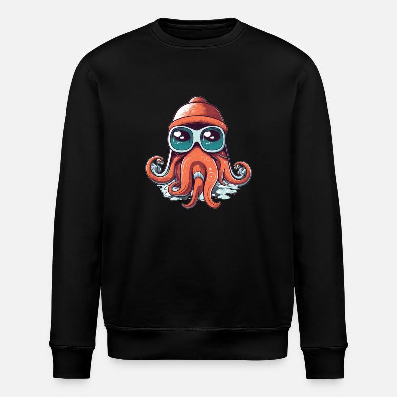 Octopus Wintersport - Stanley/Stella Unisex Bio-Sweatshirt ROLLER - Schwarz