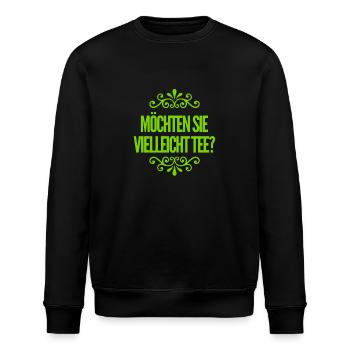 Lust auf Tee? - Stanley/Stella Unisex Bio-Sweatshirt ROLLER - Schwarz - Vorne - Nik (191cm)