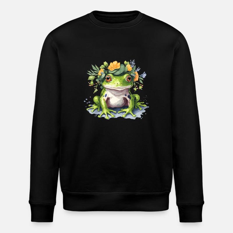 Grenouille mignonne - Sweat bio ROLLER Stanley/Stella Unisexe - noir
