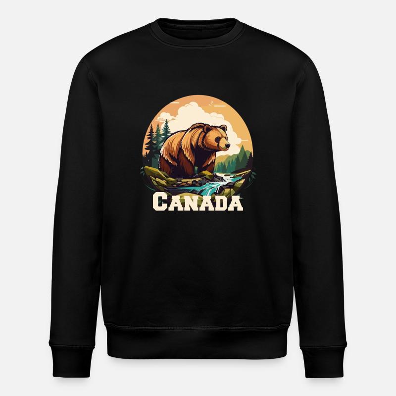 Grizzli du Canada - Sweat bio ROLLER Stanley/Stella Unisexe - noir