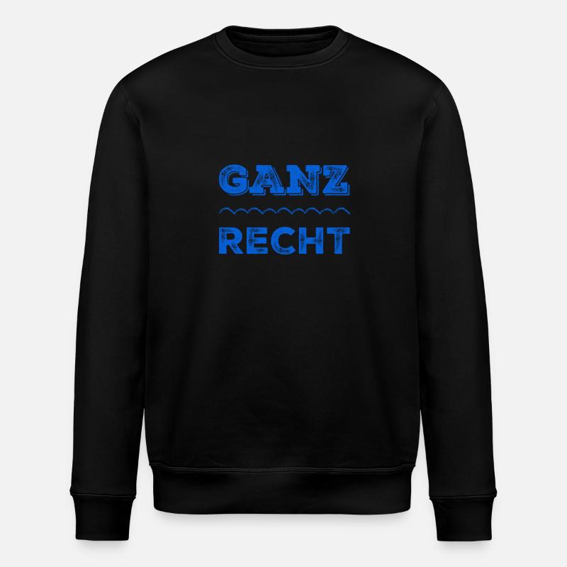 ich stimme zu - Stanley/Stella Unisex Bio-Sweatshirt ROLLER - Schwarz