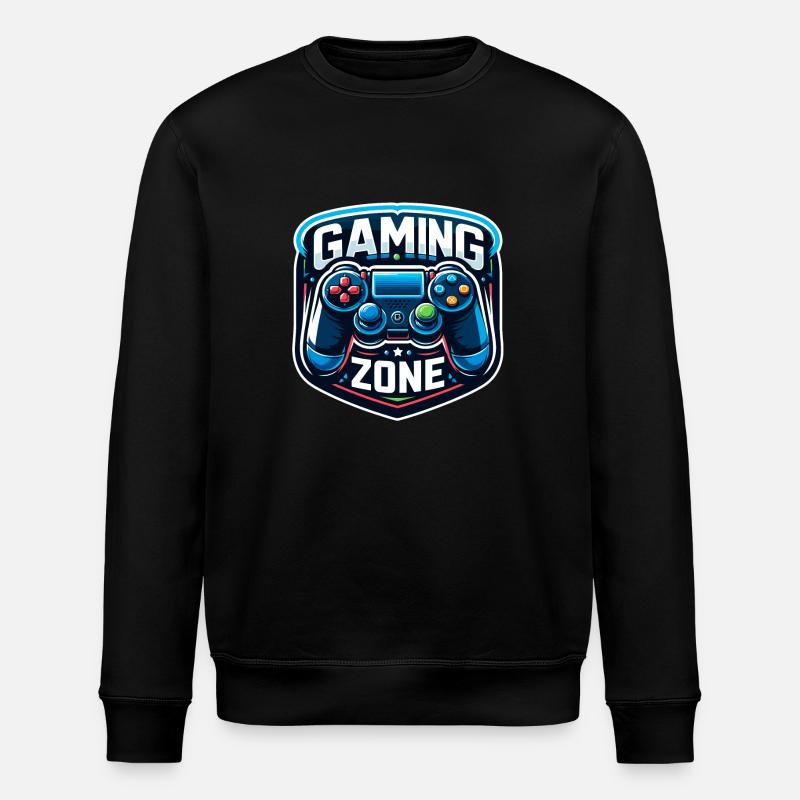 Gaming Zone - Controller Illustration - Stanley/Stella ROLLER Unisex Organic Sweatshirt - black