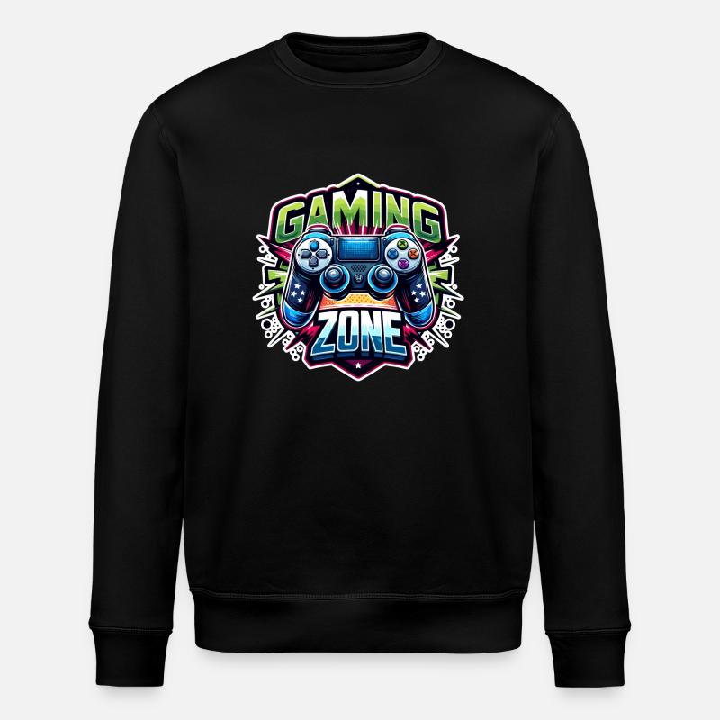 Gaming Zone - Controller Illustration - Stanley/Stella Unisex Bio-Sweatshirt ROLLER - Schwarz