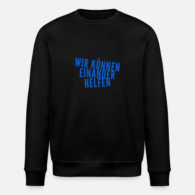 gegenseitige Hilfe - Stanley/Stella Unisex Bio-Sweatshirt ROLLER - Schwarz
