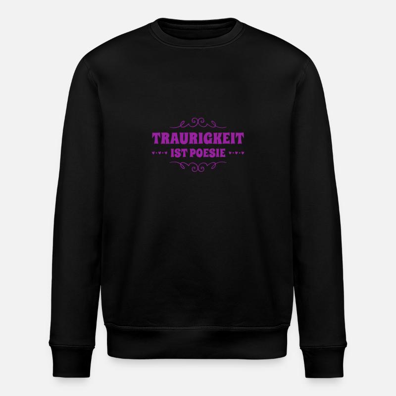 ich liebe Trauer - Stanley/Stella Unisex Bio-Sweatshirt ROLLER - Schwarz