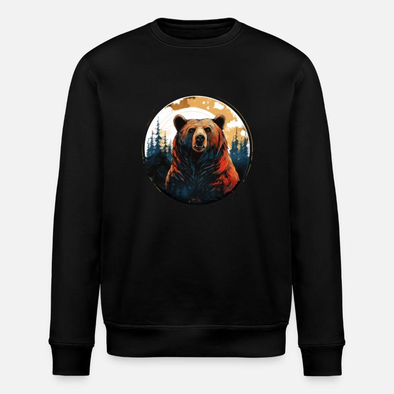 Grizzlybär - Stanley/Stella Unisex Bio-Sweatshirt ROLLER - Schwarz