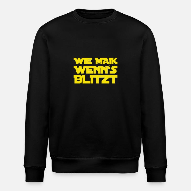 ich bin geschockt - Stanley/Stella Unisex Bio-Sweatshirt ROLLER - Schwarz