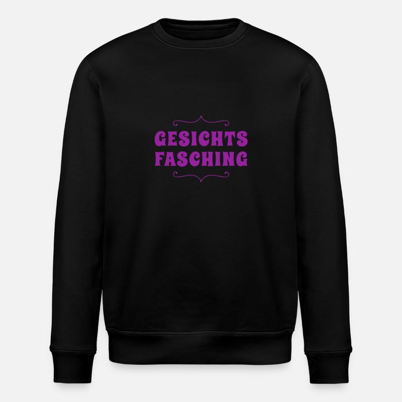ich mag Gesichtsfasching - Stanley/Stella Unisex Bio-Sweatshirt ROLLER - Schwarz
