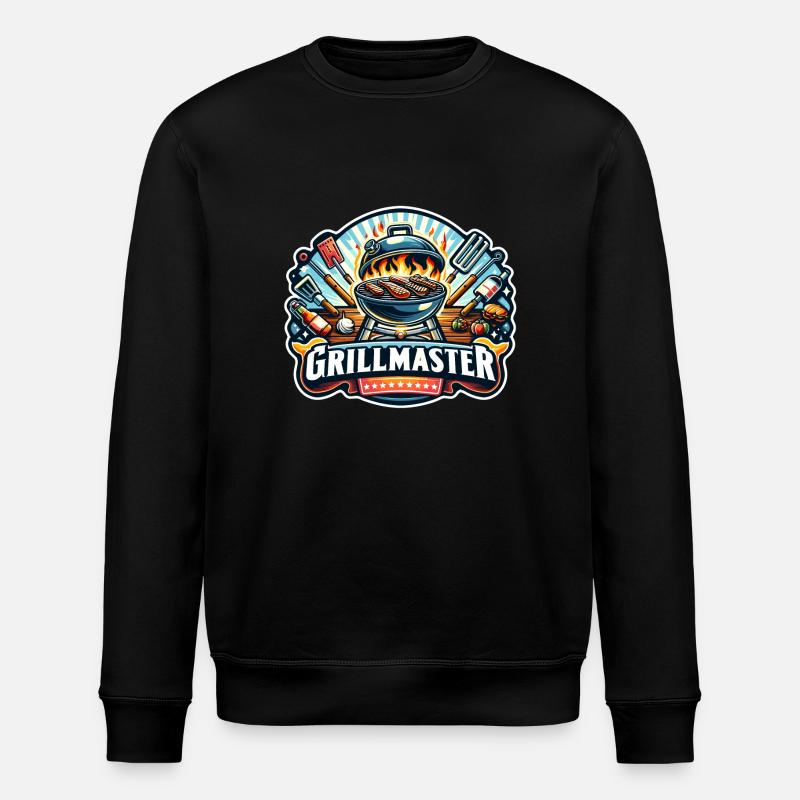 GrillMaster - Grill Illustration - Stanley/Stella Unisex Bio-Sweatshirt ROLLER - Schwarz