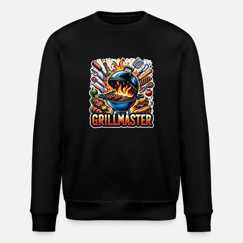 GrillMaster - Grill Illustration - Stanley/Stella Unisex Bio-Sweatshirt ROLLER - Schwarz