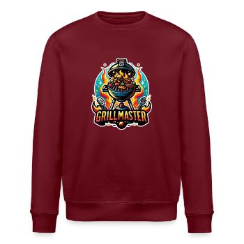 GrillMaster - Grill Illustration - Stanley/Stella Unisex Bio-Sweatshirt ROLLER - Burgunderrot - Vorne - Nik (191cm)