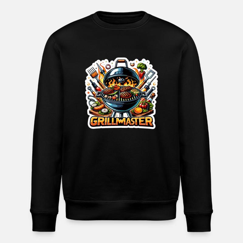 GrillMaster - Grill Illustration - Stanley/Stella Unisex Bio-Sweatshirt ROLLER - Schwarz